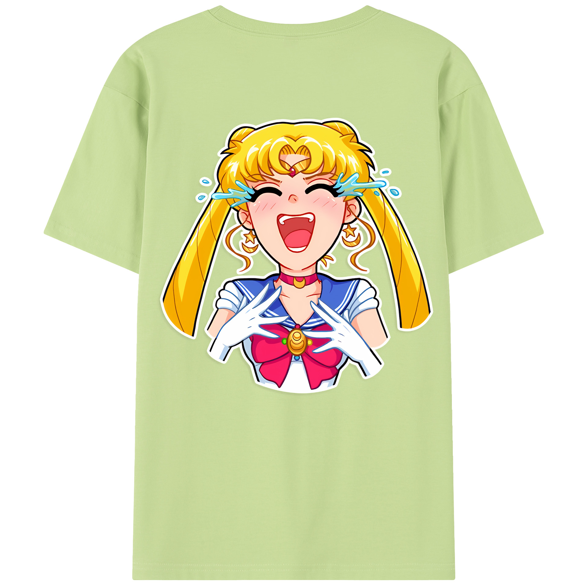 （画像用） 美少女戦士セーラームーン 月野 うさぎ つきの うさぎ Sailor Moon Tsukino Usagi 綿100％半袖Tシャツ（背面プリント）